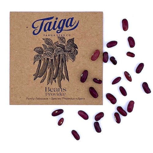 Taiga Farm and Seed Bean Seeds and Packet